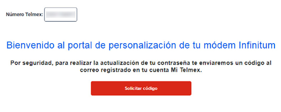 Personaliza tu módem Solicita código