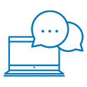 Icono descriptivo videoconferencia Únete en un solo clic