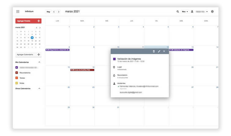 Imagen ilustrativa de un calendario de citas