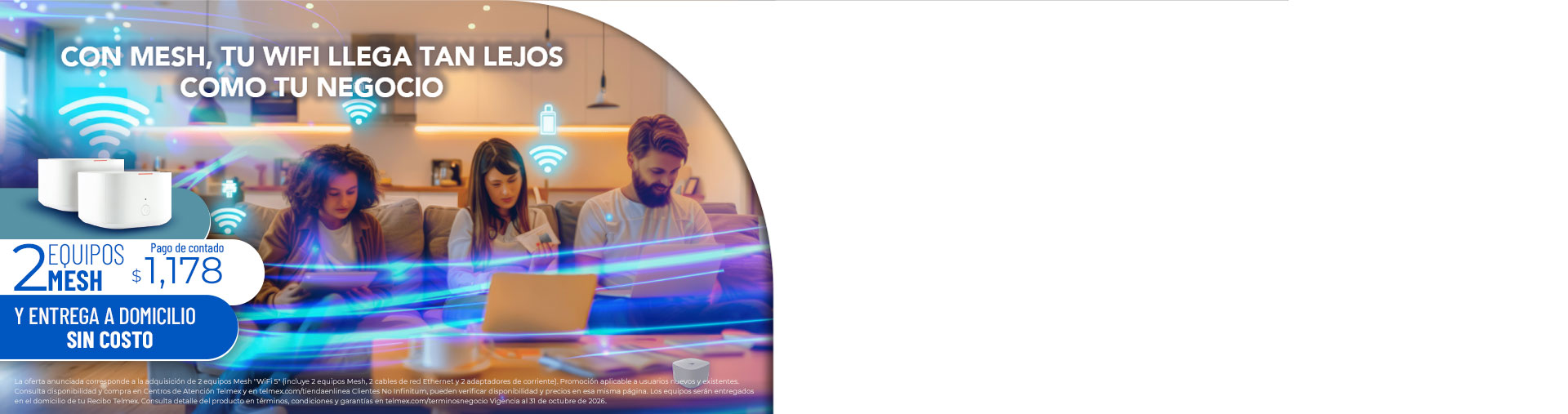 Adquiere 2 equipos mesh en pago de contado de $1178 pesos y entrega a domicilio