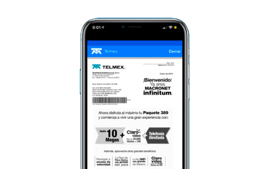 Recibo Telmex digital