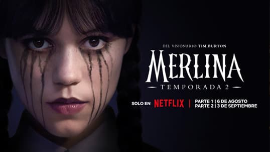 Merlina Temp.2 en Netflix con Telmex