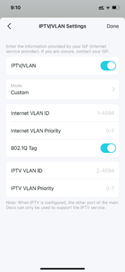 Completa la información de VLAN