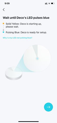Enciende el Bluetooth en tu teléfono, la luz LED de Deco debe estar en azul.