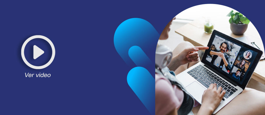 Imagen ilustrativa de una persona teniendo una videoconferencia Telmex